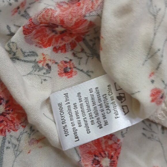 Just Living Floral Blouse - Red and White - Picture 9 of 9